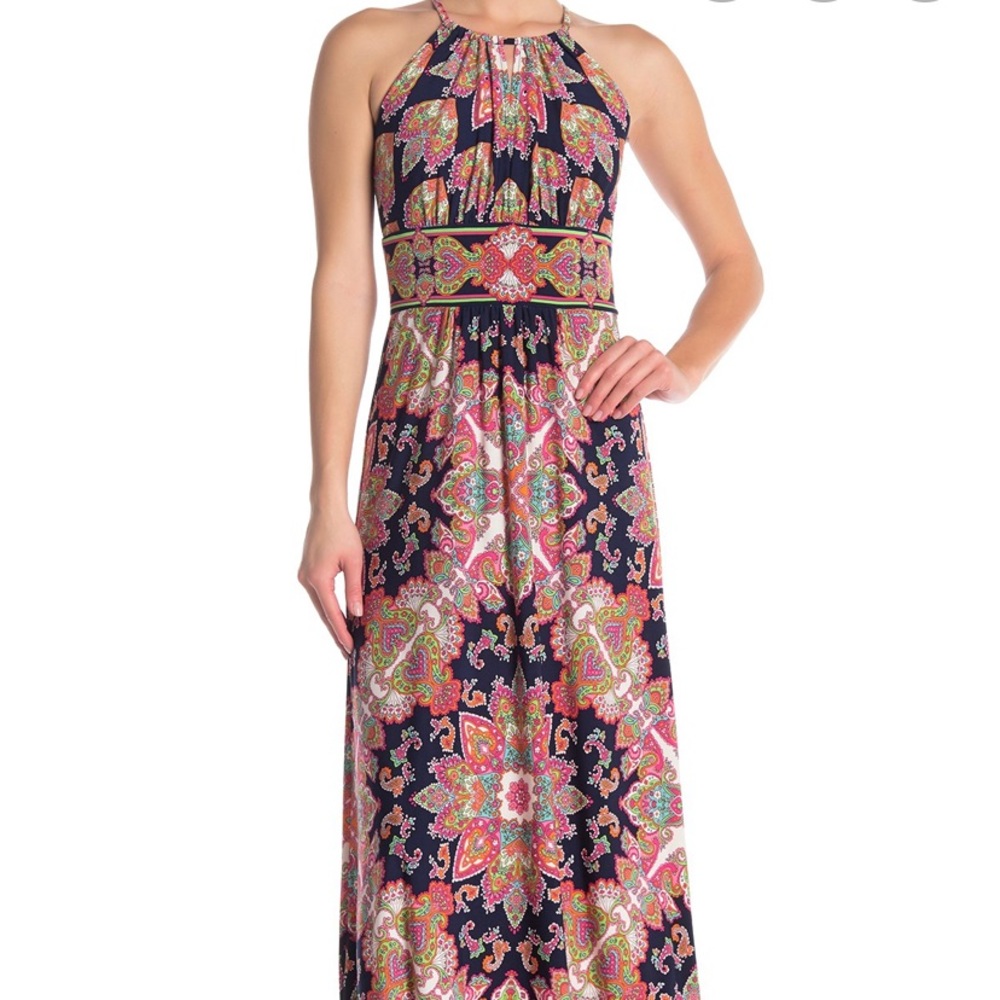 London Times Maxi Dress | Size 8